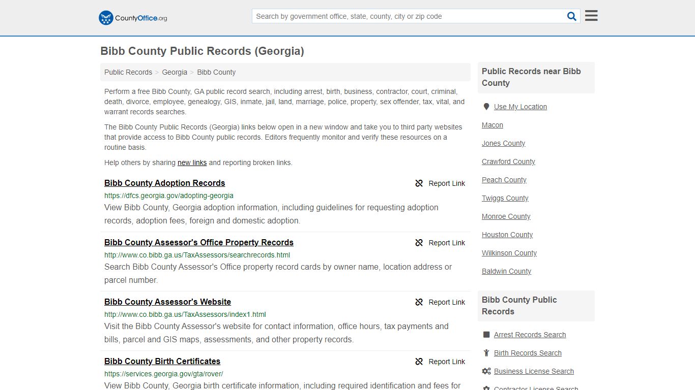 Public Records - Bibb County, GA (Business, Criminal, GIS ...